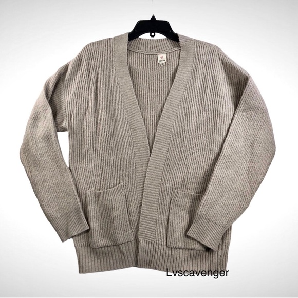 I Joah Knit Cardigan Womens Open Front w/2 Front Pockets Size Large! - Picture 1 of 7